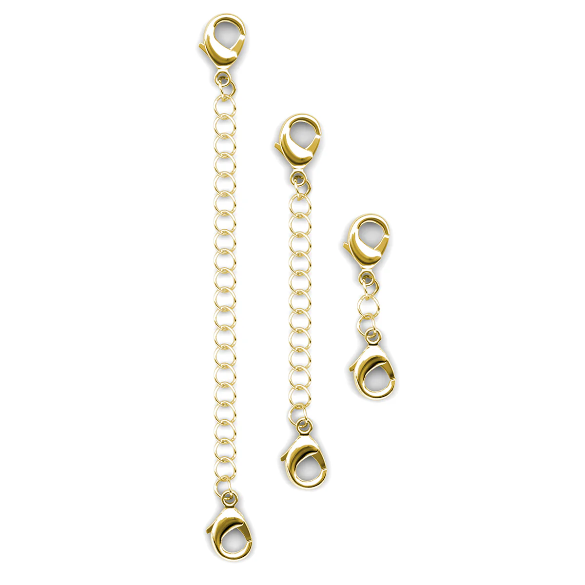 18k White Gold Plated Necklace Extenders - Image 25