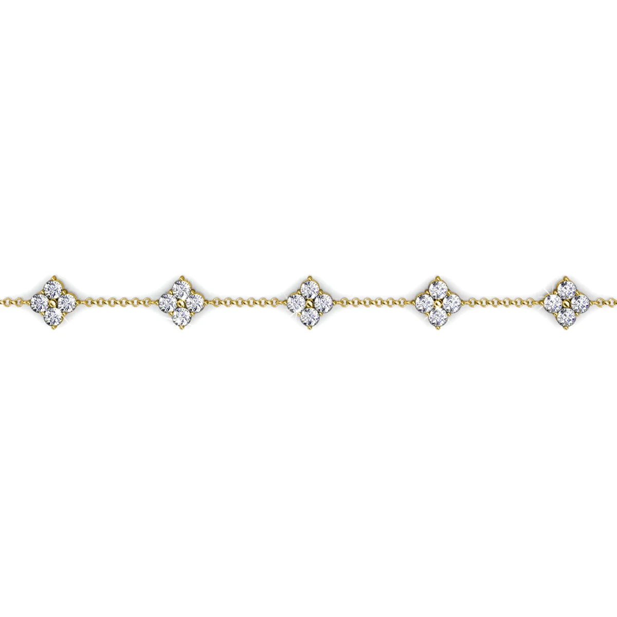 Adeline 18k White Gold Plated Station Bracelet with Swarovski Crystals - Image 13