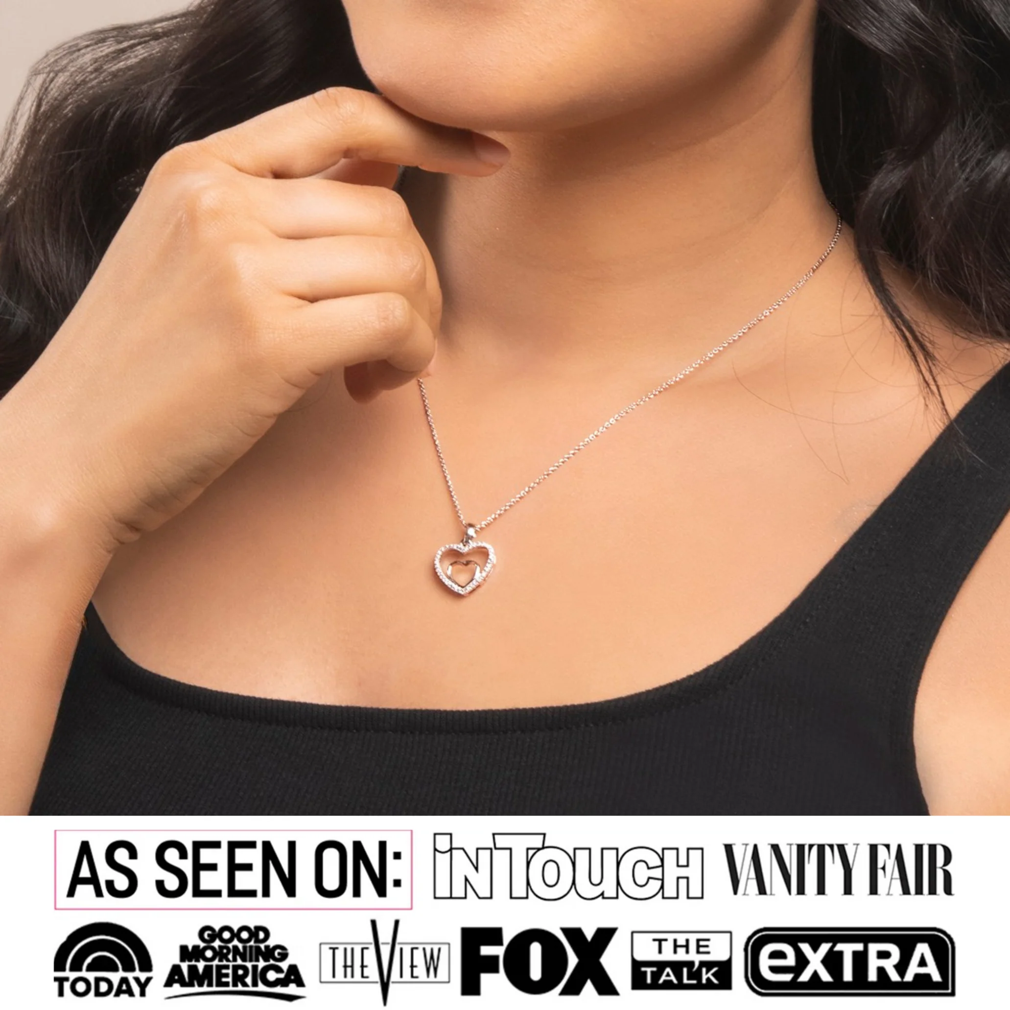 Amorette 18k White Gold Plated Necklace with Swarovski Crystals & Heartfelt Message for Daughter - Image 3