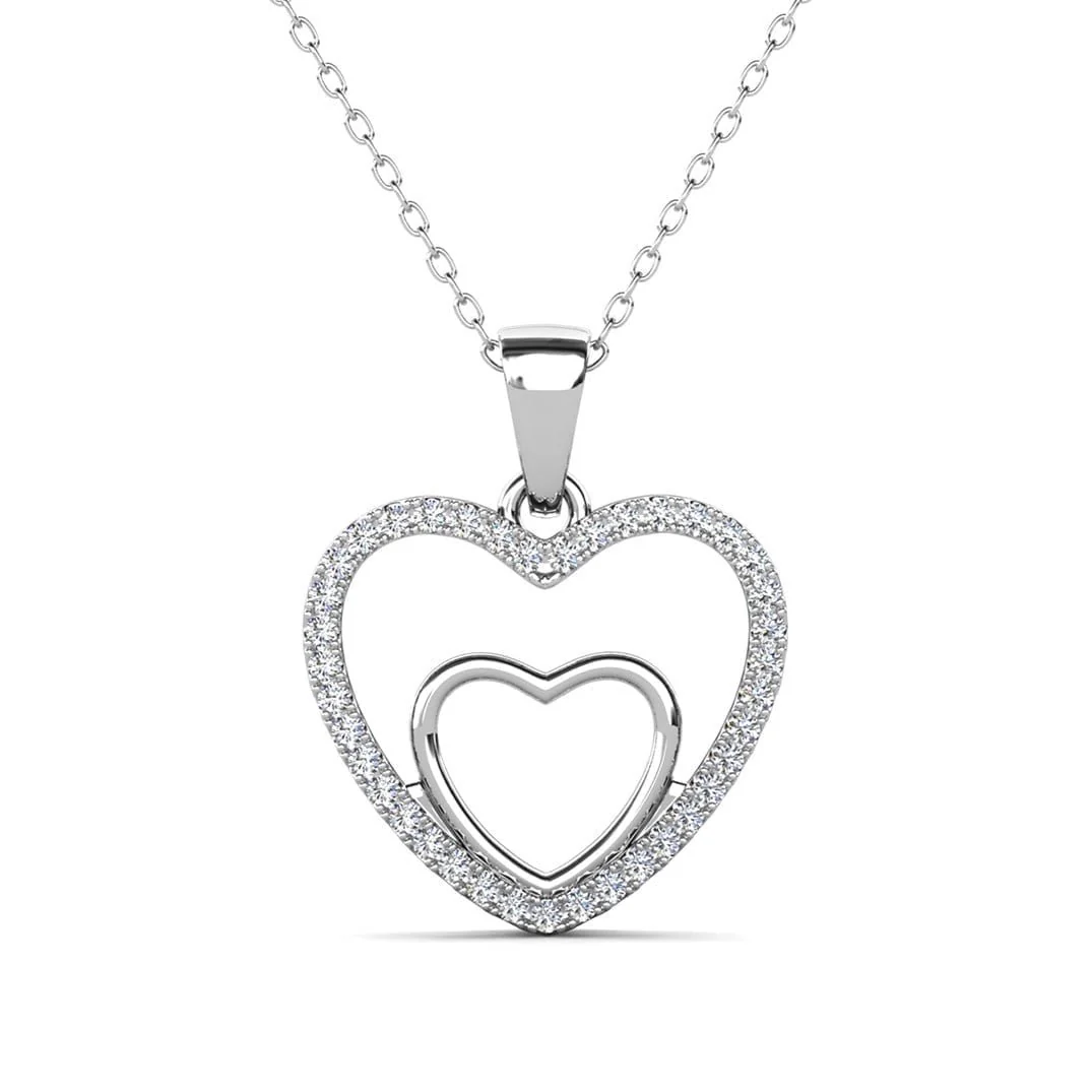 Amorette 18k White Gold Plated Necklace with Swarovski Crystals & Heartfelt Message for Daughter - Image 8