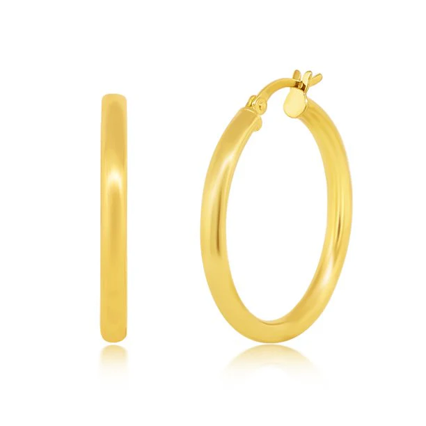 Amy 18k White Gold Plated 20mm/30mm Hoop Earrings - Image 10