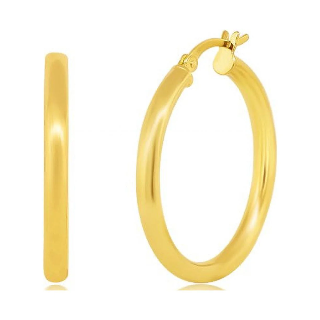 Amy 18k White Gold Plated 20mm/30mm Hoop Earrings - Image 12