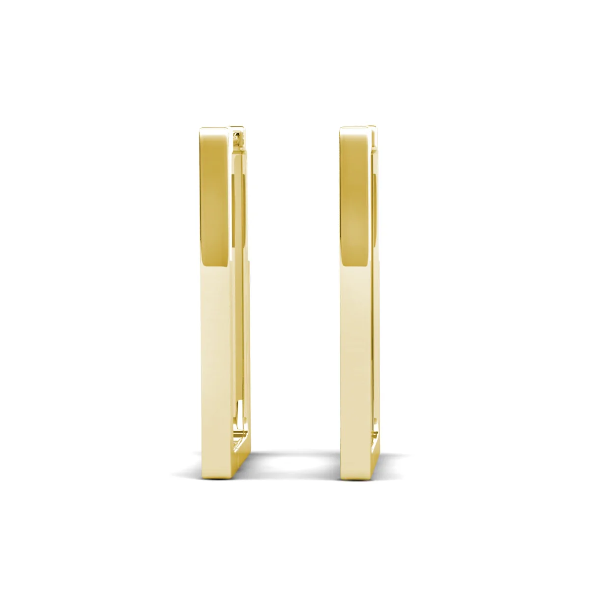 Annalise 18k White Gold Plated 24mm Silver Square  Hoop Earrings - Image 14