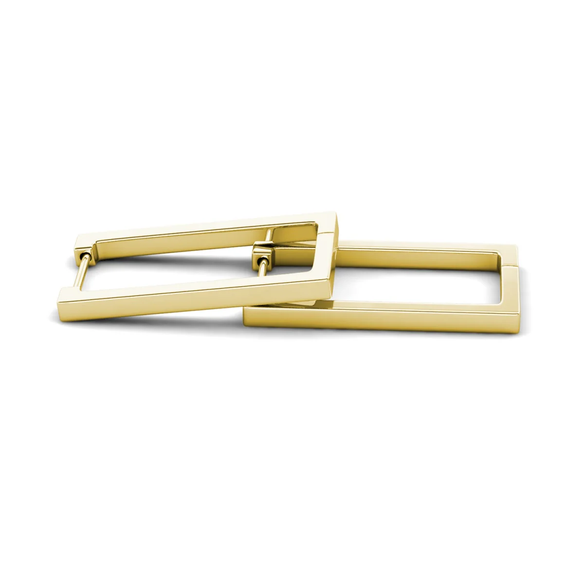Annalise 18k White Gold Plated 24mm Silver Square  Hoop Earrings - Image 16