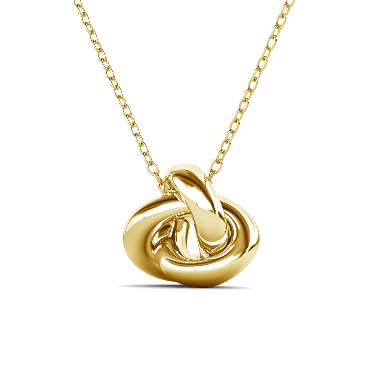 Ashley 18k White Gold Plated Knot Pendant Necklace - Image 11