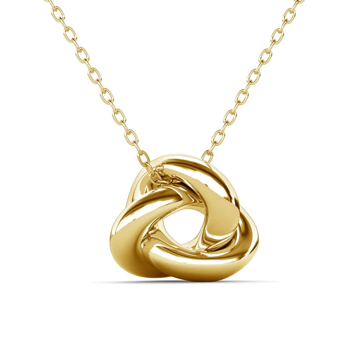 Ashley 18k White Gold Plated Knot Pendant Necklace - Image 9