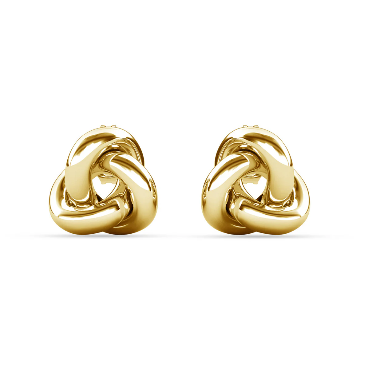 Ashley 18k White Gold Plated Knot Stud Earrings - Image 10