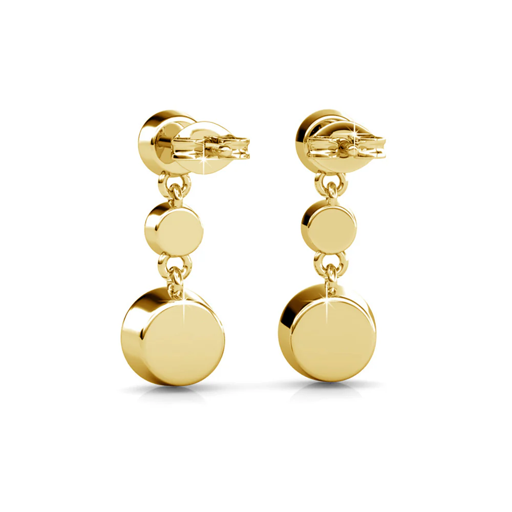Bailey 18k White Gold Plated Dangle Stud Earrings with Swarovski Crystals — Final Sale - Image 14