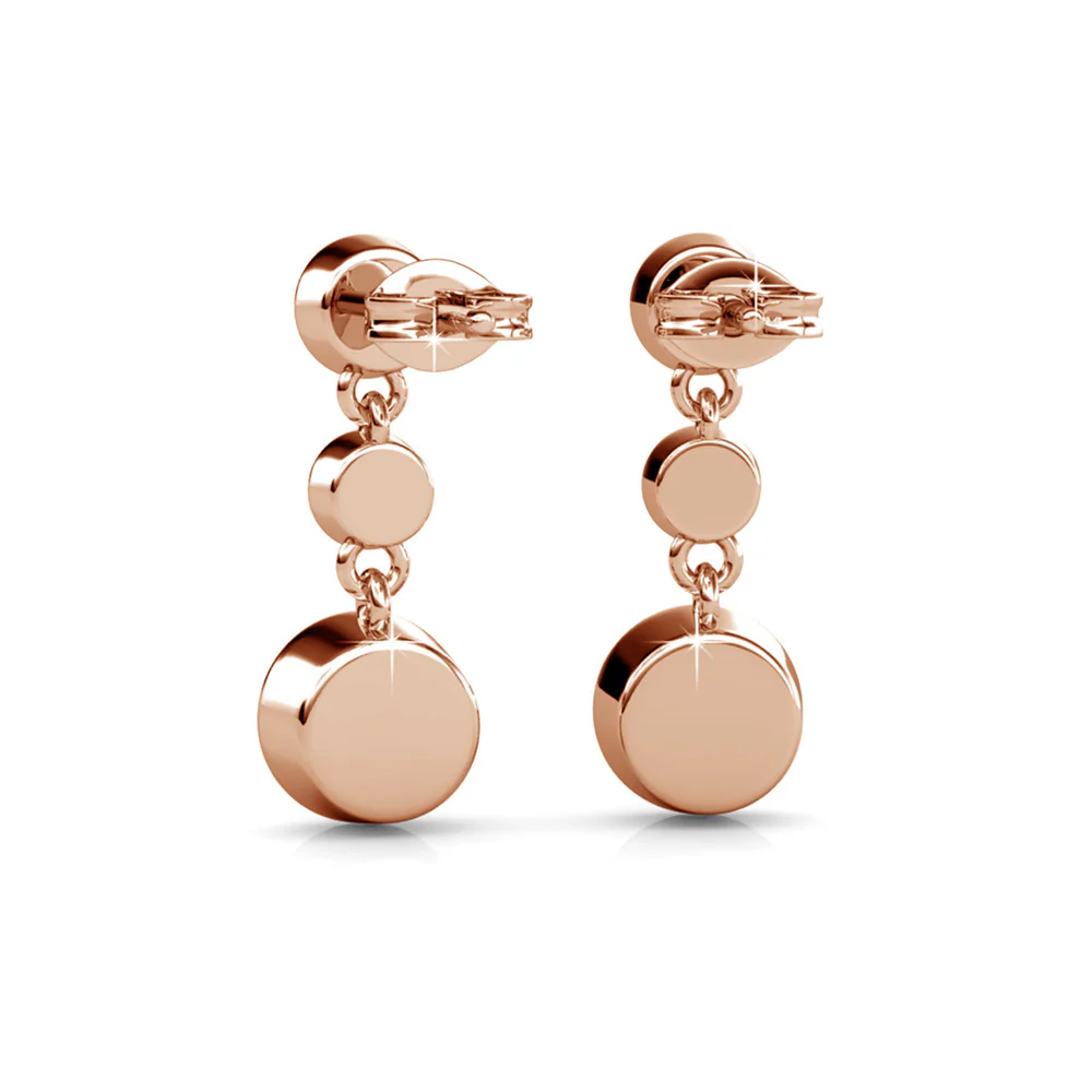 Bailey 18k White Gold Plated Dangle Stud Earrings with Swarovski Crystals — Final Sale - Image 19