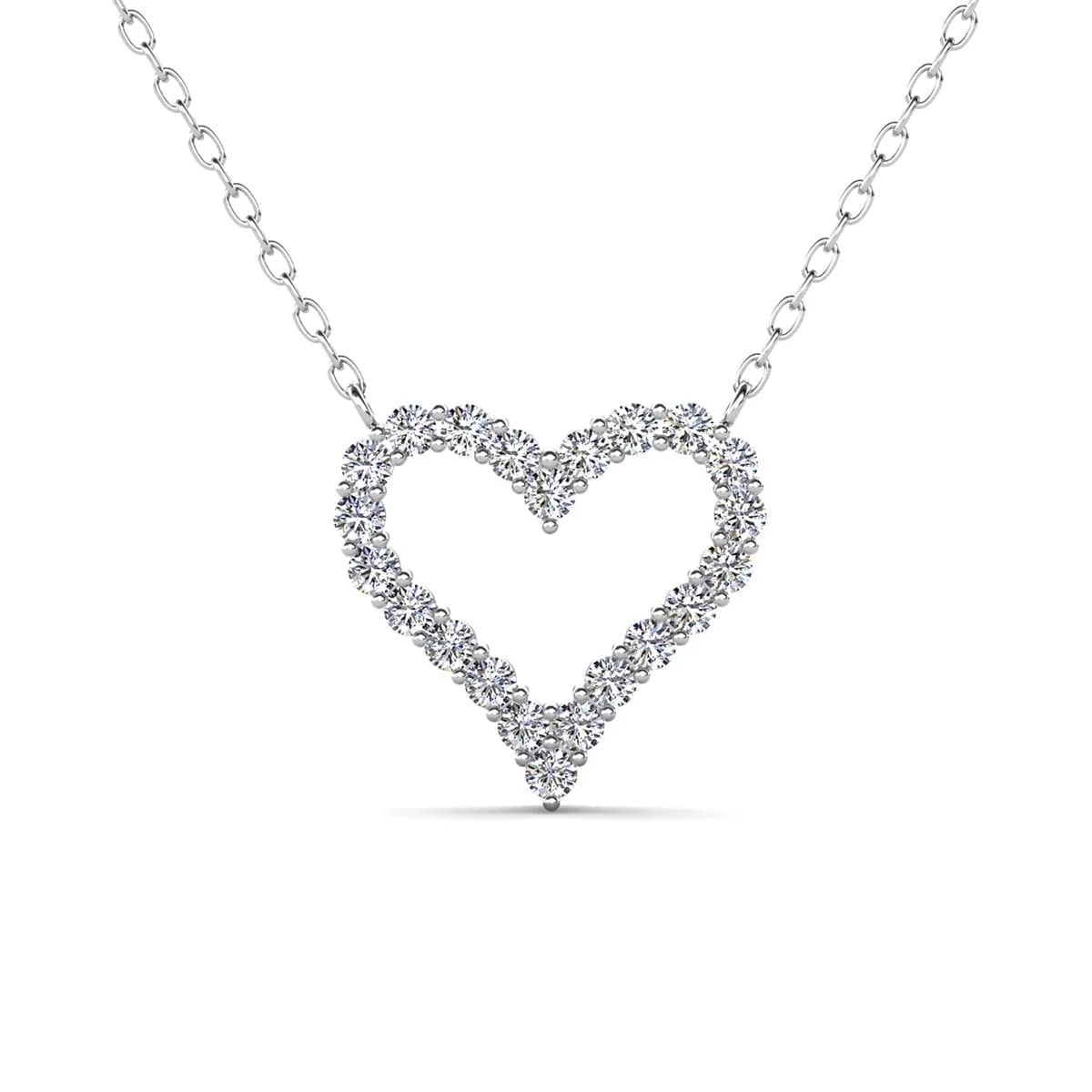 Bristol 18k White Gold Plated Heart Necklace with Swarovski Crystals & Heartfelt Message for Daughter - Image 9