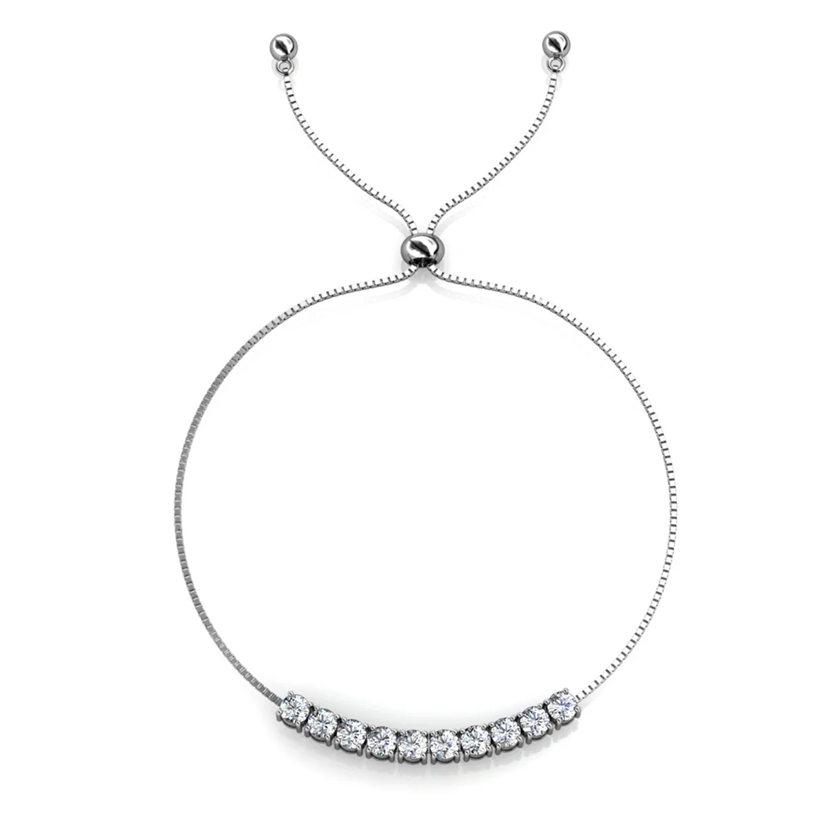 Cameron 18k White Gold Plated Bracelet with Swarovski Crystals - Image 7