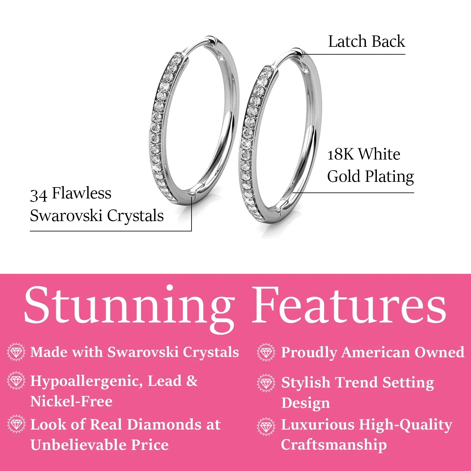 Bianca 25mm Hoop Earrings & Amora Heart Necklace (Set of 2) - Image 6