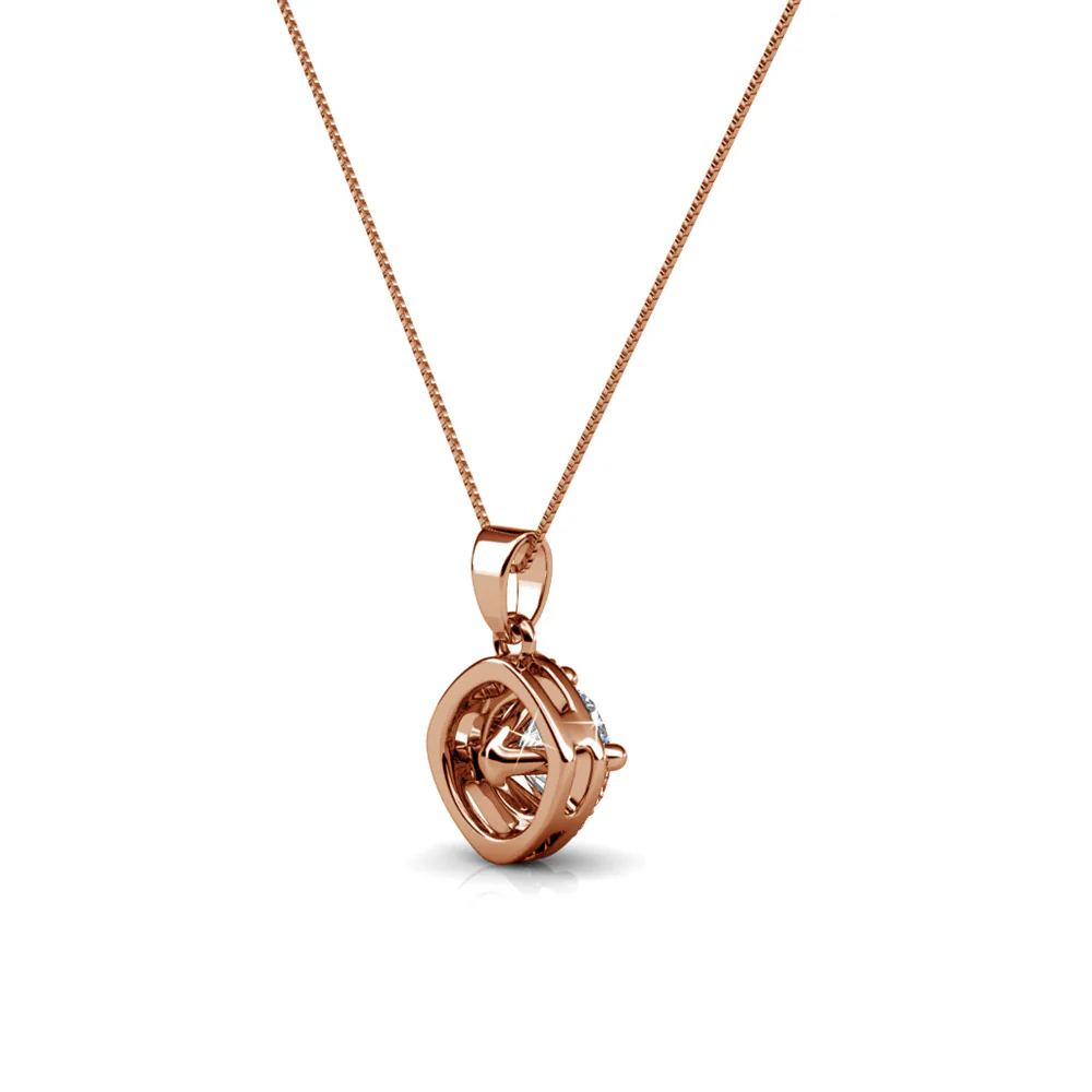 Celeste 18k White Gold Plated Pendant Necklace with Swarovski Crystals - Image 17