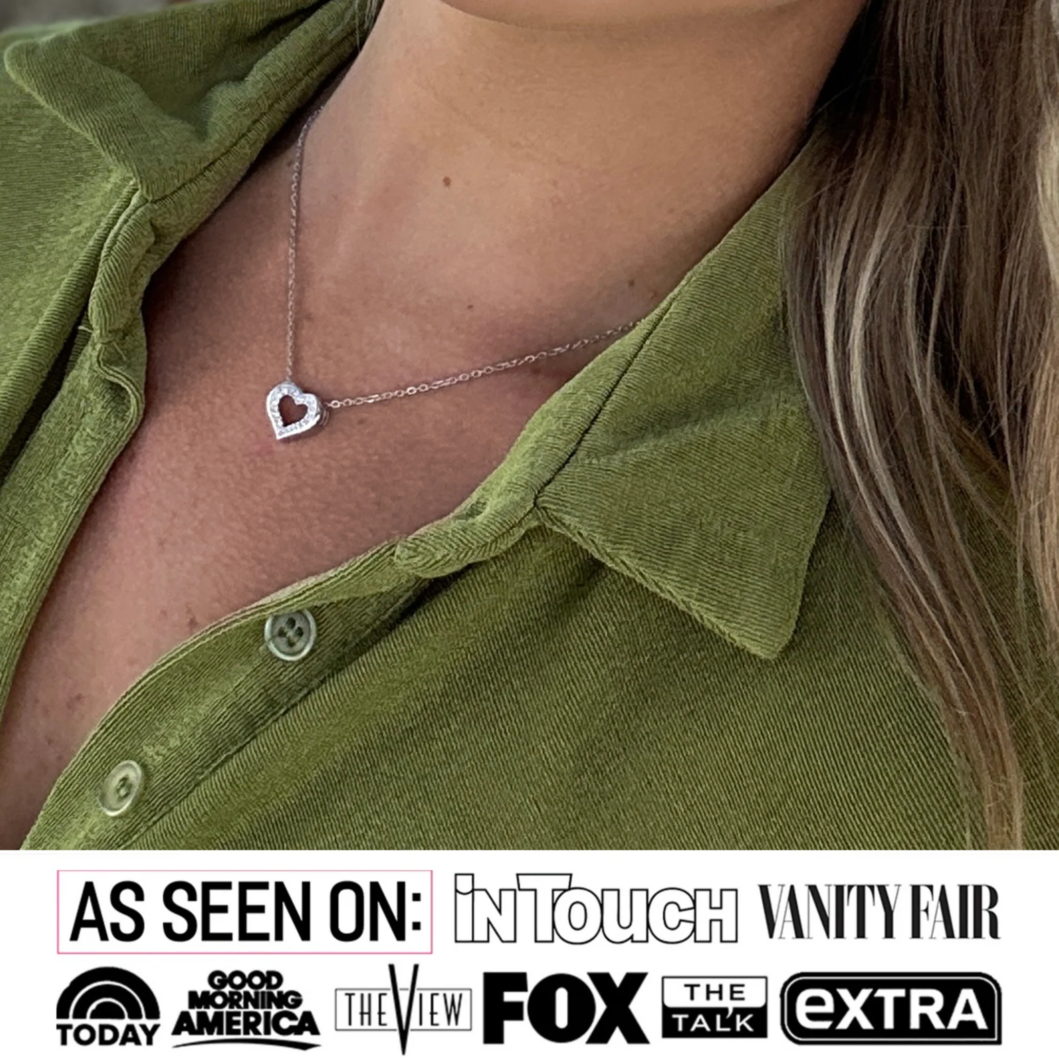Dominique 18k White Gold Plated Silver Necklace with Swarovski Crystals - Image 2