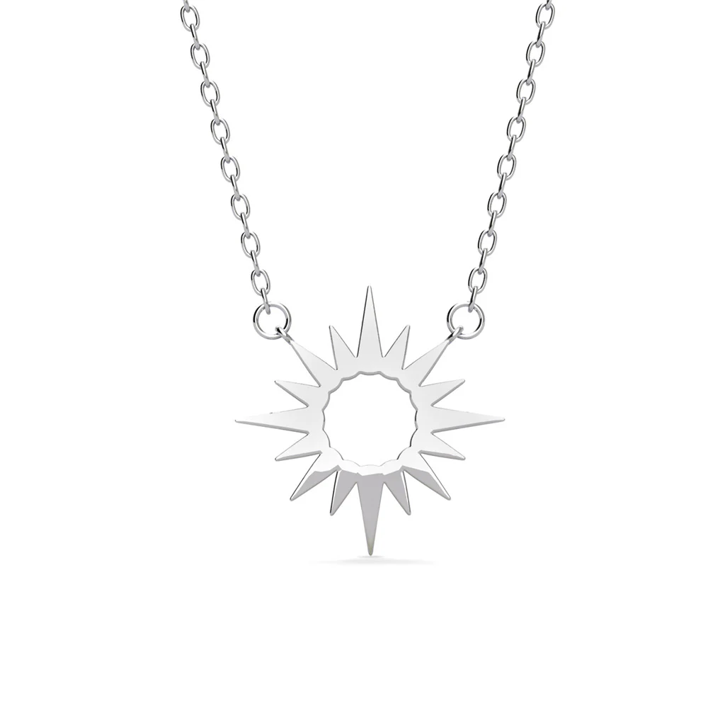 Evie 18k White Gold Plated Sun Necklace with Swarovski Crystals & Heartfelt Message for Daughter - Image 10
