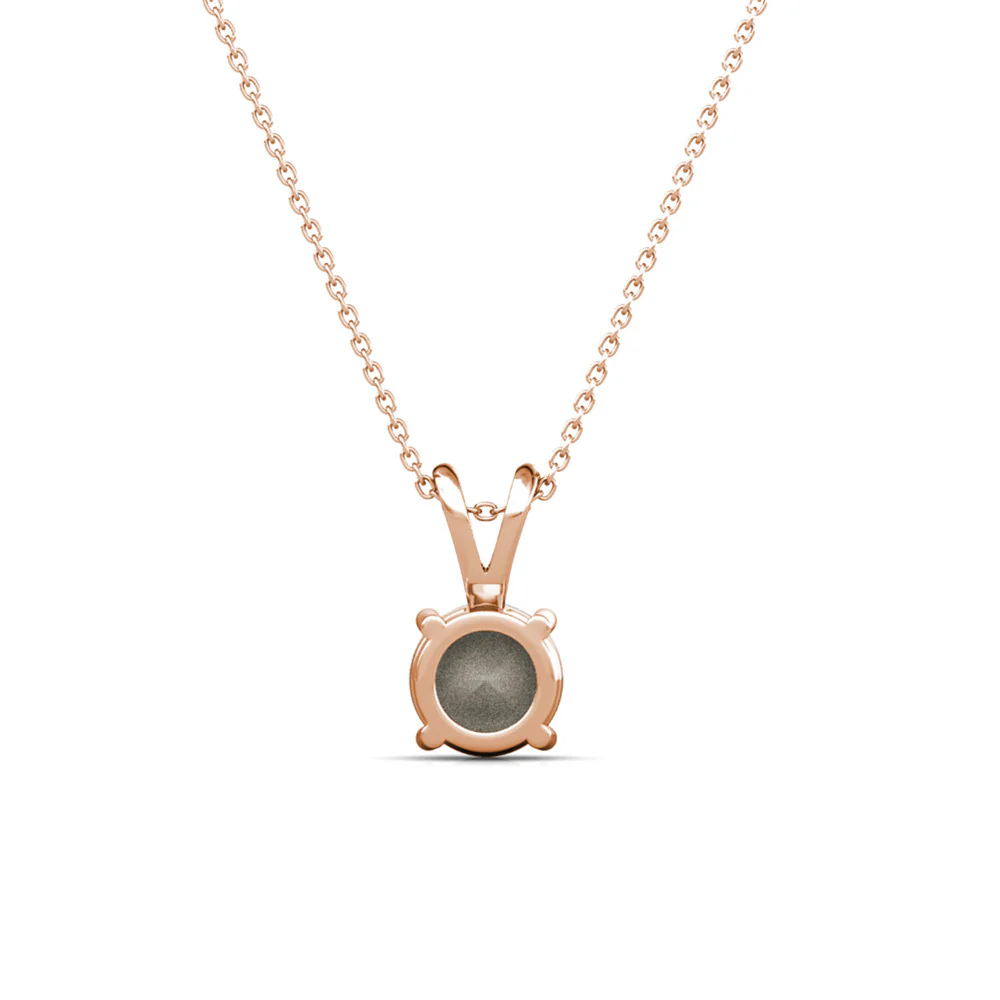 Faye 18k White Gold Plated Solitaire Necklace with Swarovski Crystal - Image 16