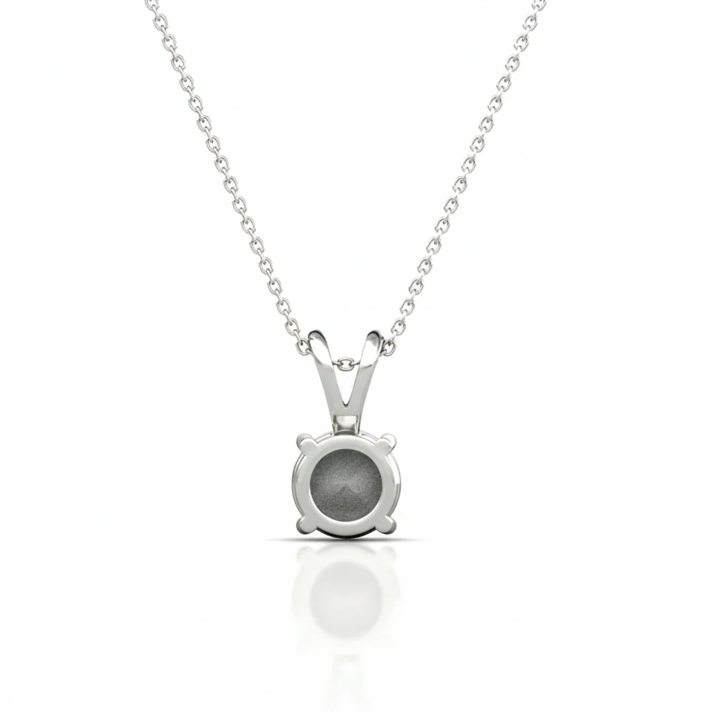 Faye 18k White Gold Plated Solitaire Necklace with Swarovski Crystal - Image 8