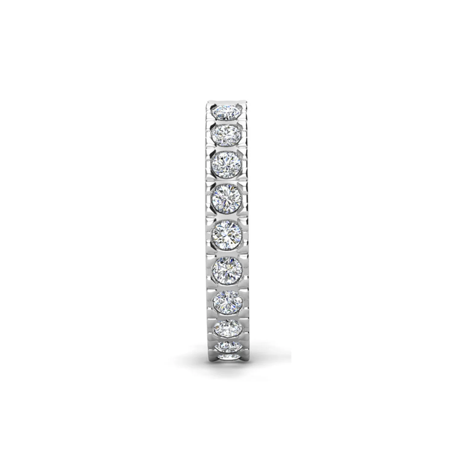 Gloria 18k White Gold Plated 10mm Hoop Ear Cuff with Swarovski Crystals - Image 7