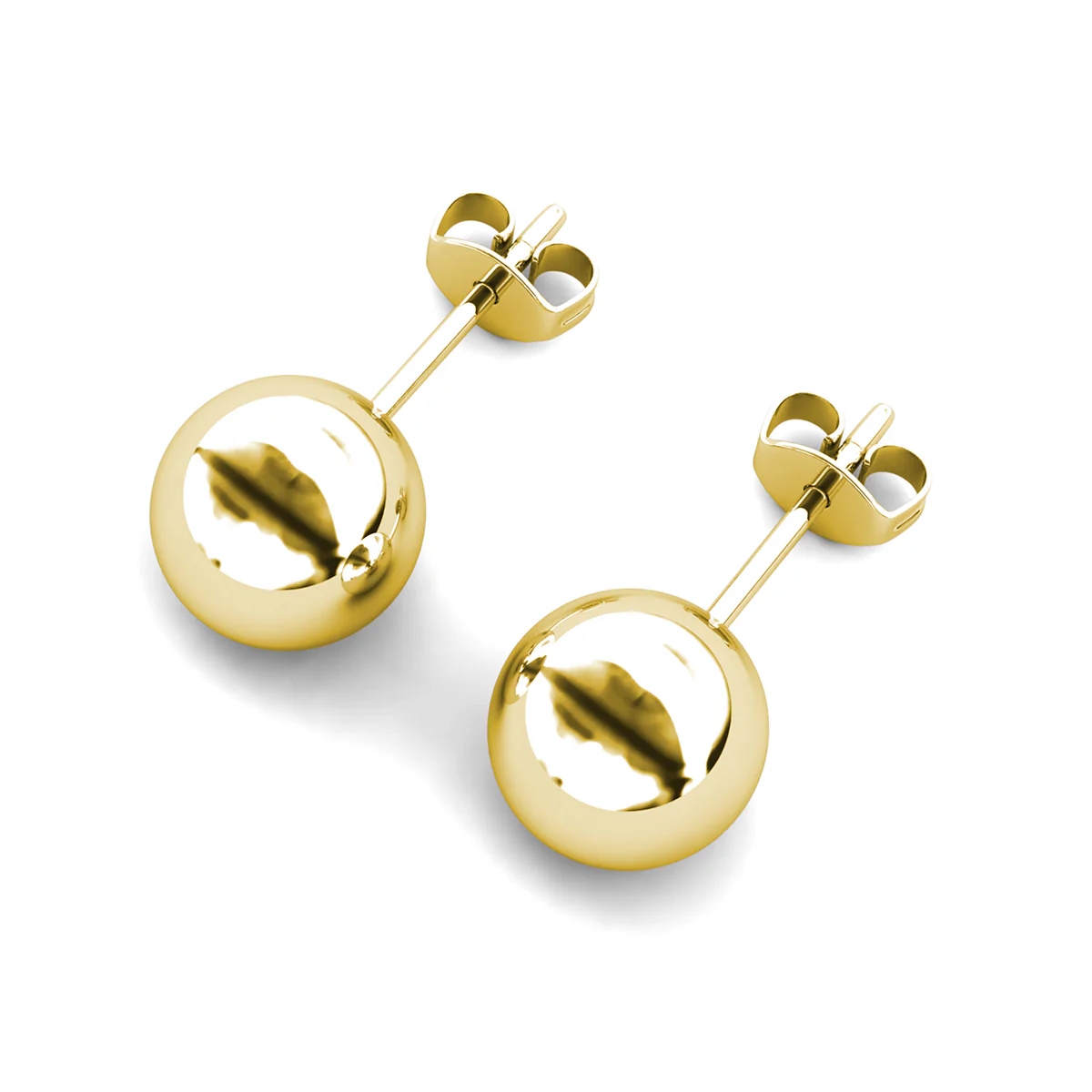 Harper 18k White Gold Plated Ball Stud Earrings - Image 15