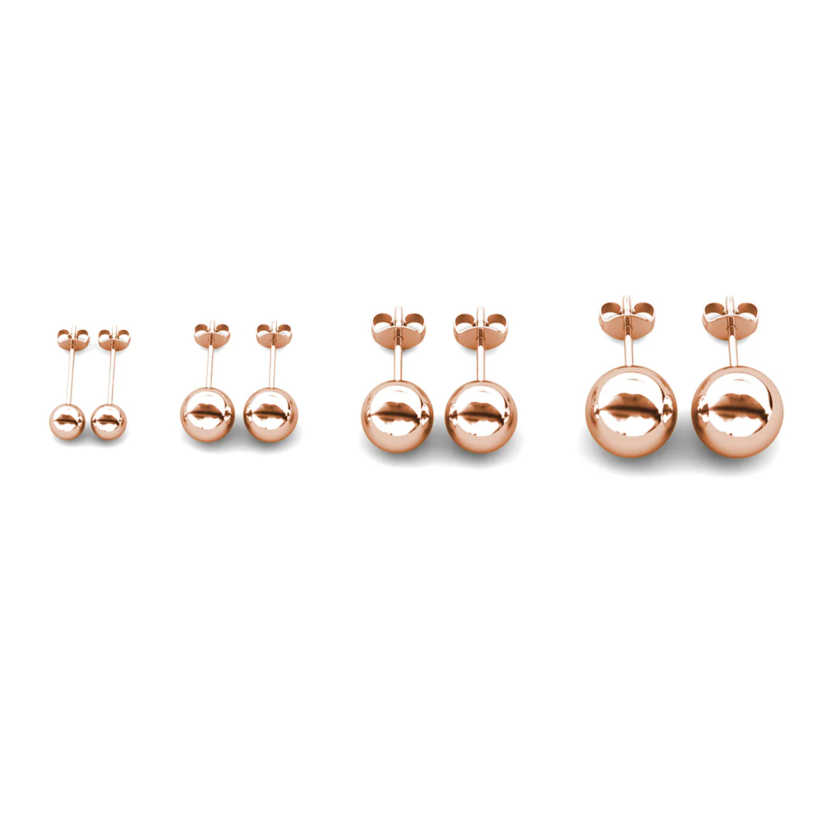 Harper 18k White Gold Plated Ball Stud Earrings - Image 17