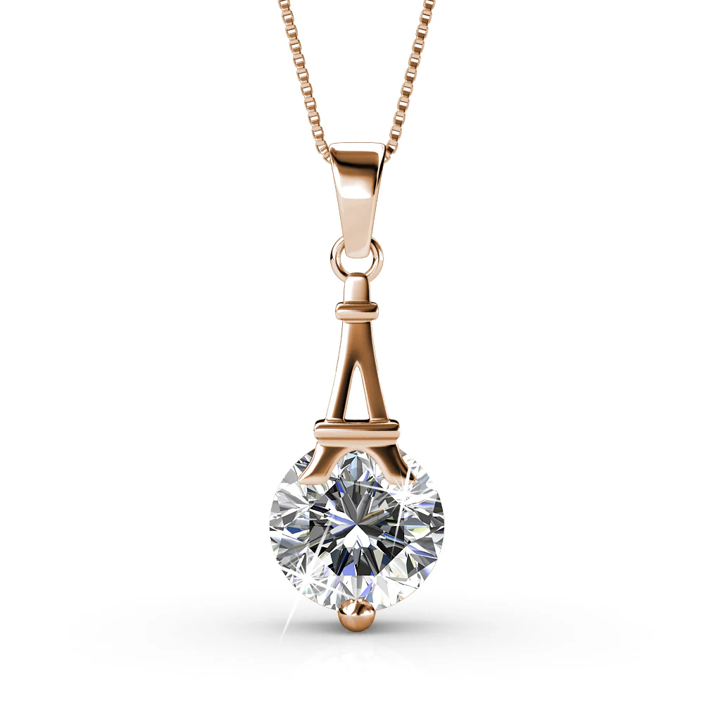 Isla 18k White Gold Plated Necklace and Earrings Jewelry Set with Swarovski Crystals - Image 16