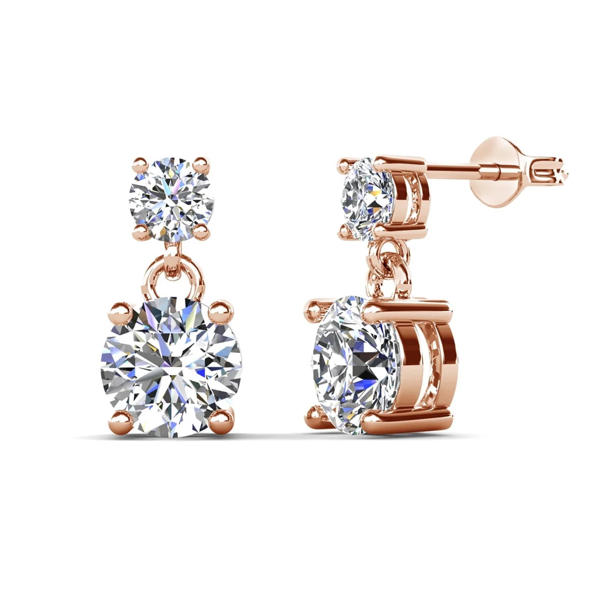 Jasmine 18k White Gold Plated Necklace and Earrings Jewelry Set with Swarovski Crystals - Image 15