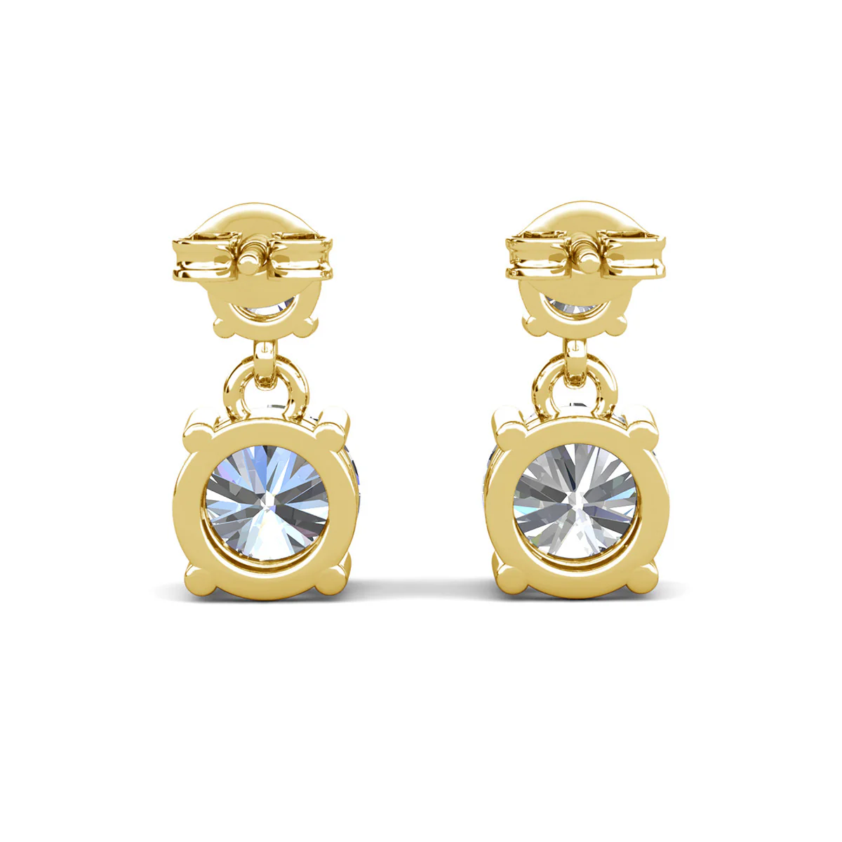 Jasmine 18k White Gold Plated Drop Earrings with Swarovski Crystals - Image 14
