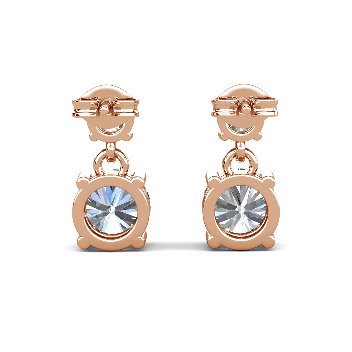 Jasmine 18k White Gold Plated Drop Earrings with Swarovski Crystals - Image 19