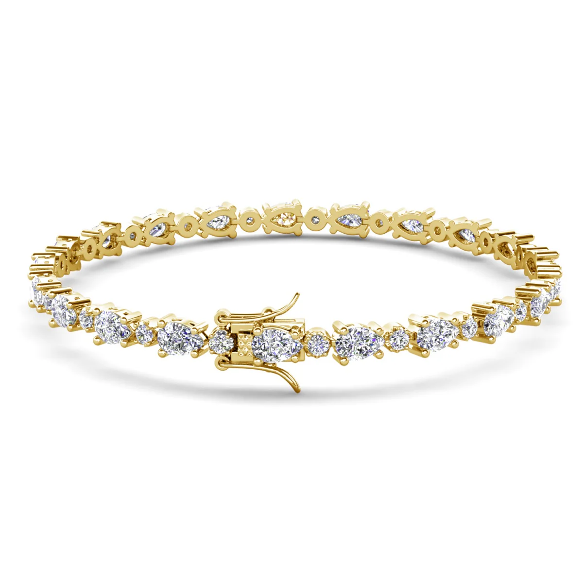 Katelynn 18k White Gold Plated Tennis Bracelet with Simulated Diamond Crystals - Image 11