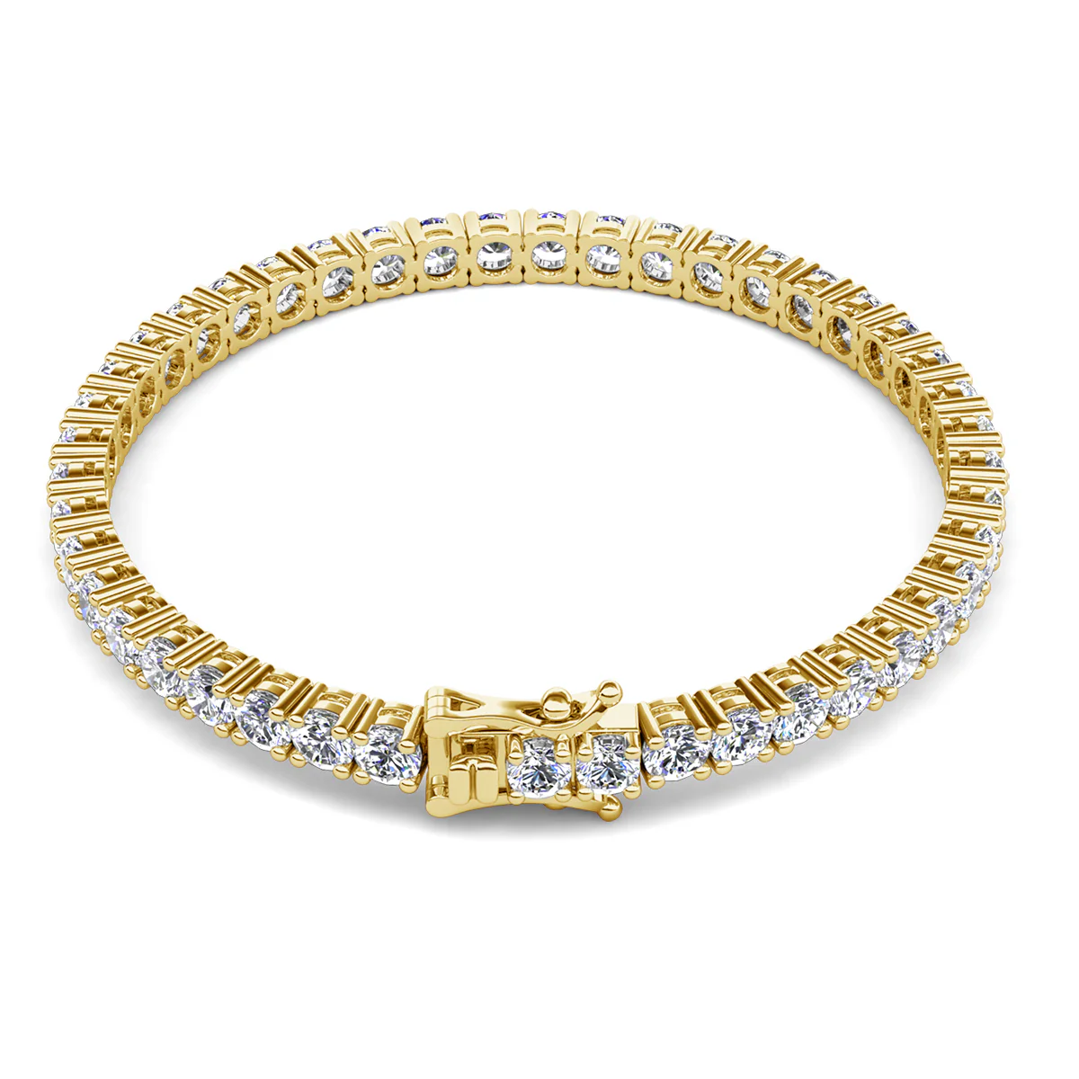Kaylee 18k White Gold Plated Tennis Bracelet with Simulated Diamond Crystals - Image 11