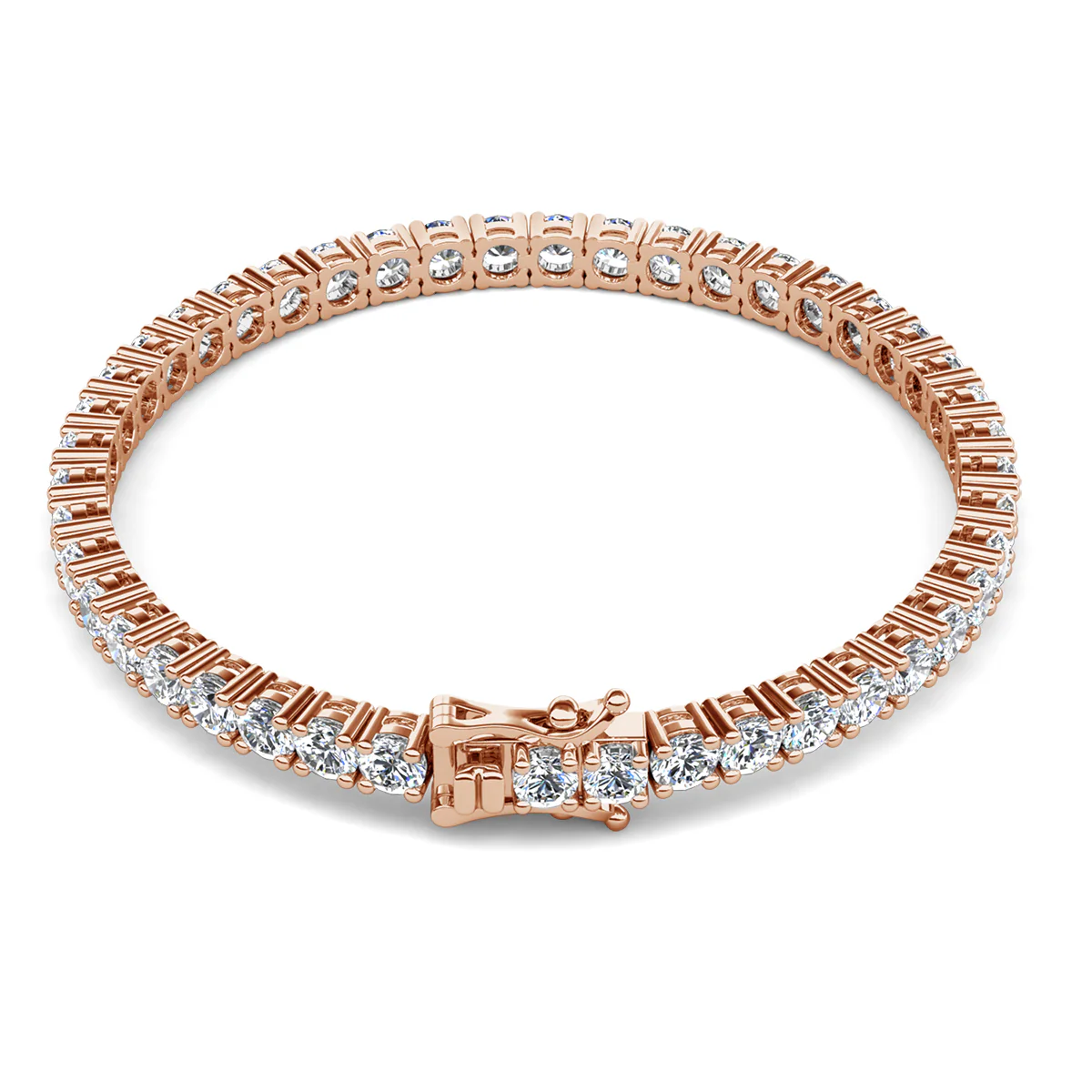 Kaylee 18k White Gold Plated Tennis Bracelet with Simulated Diamond Crystals - Image 16