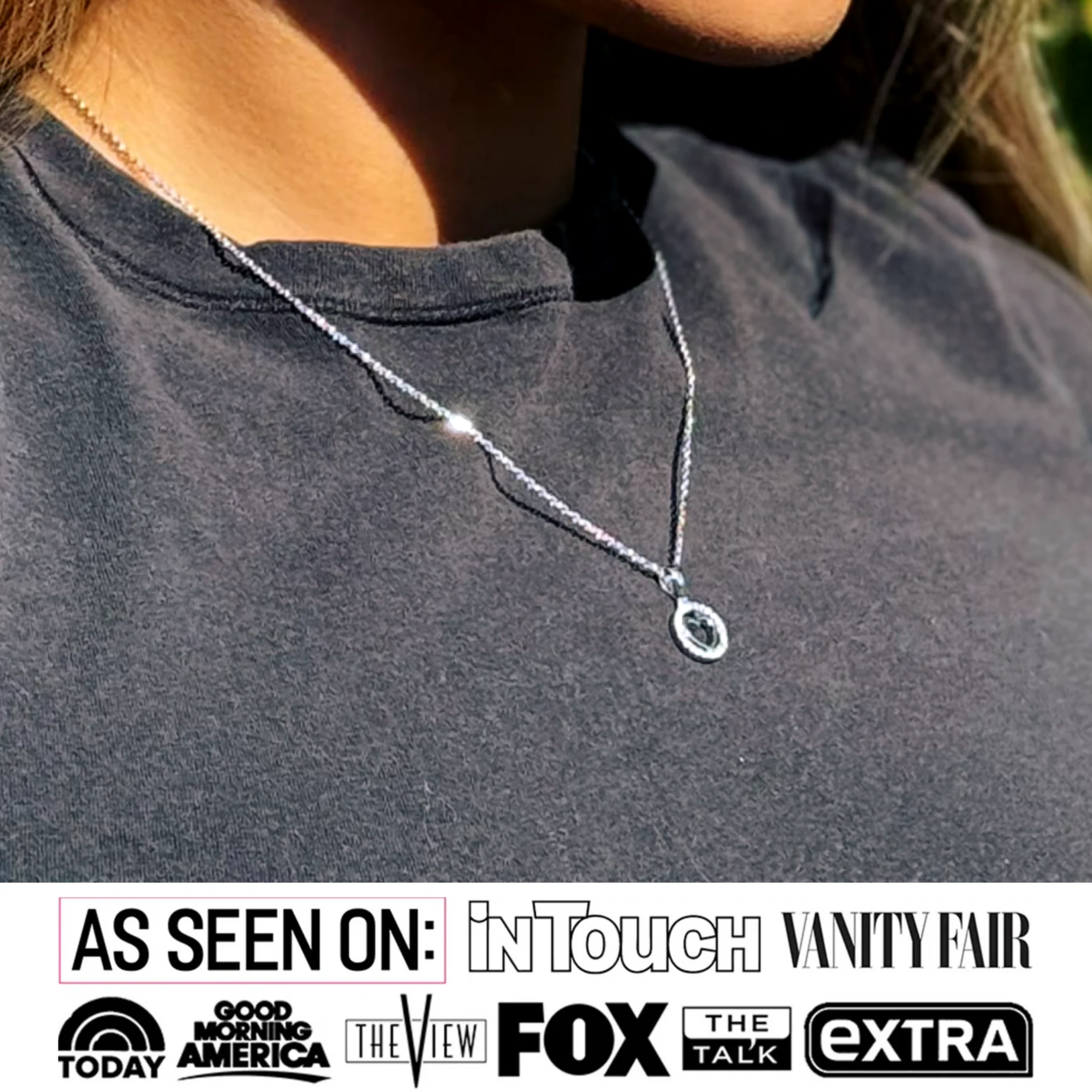 Khaleesi 18k White Gold Plated Silver Heart Necklace with Swarovski Crystals - Image 2