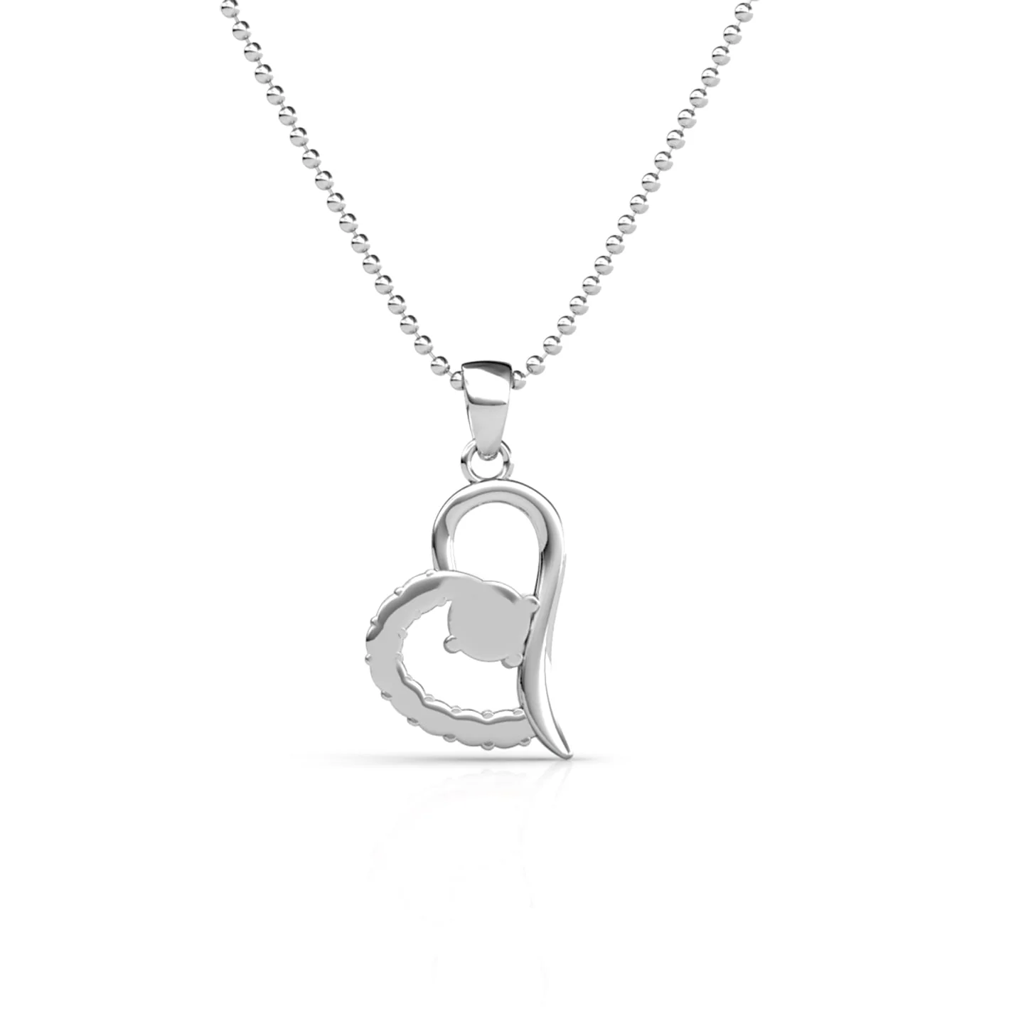 Laila 18k White Gold Pendant Necklace  with Swarovski Crystals - Image 8
