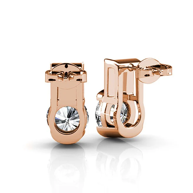 Laya 18k White Gold Plated Stud Earrings with Swarovski Crystals — Final Sale - Image 15