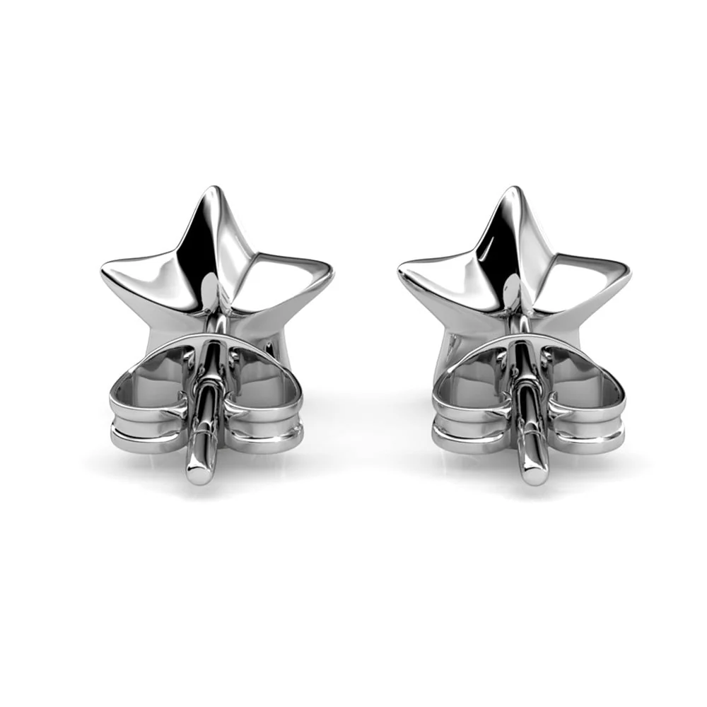 Lealani 18k White Gold Plated Stud Earrings with Swarovski Crystals - Image 7