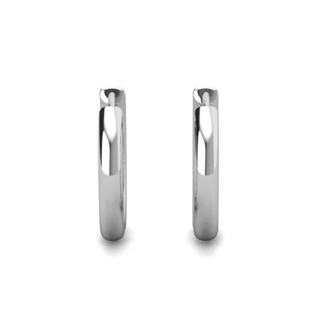 Leslie 18k White Gold Plated 14mm-40mm Hoop Earrings with Swarovski Crystals - Image 17
