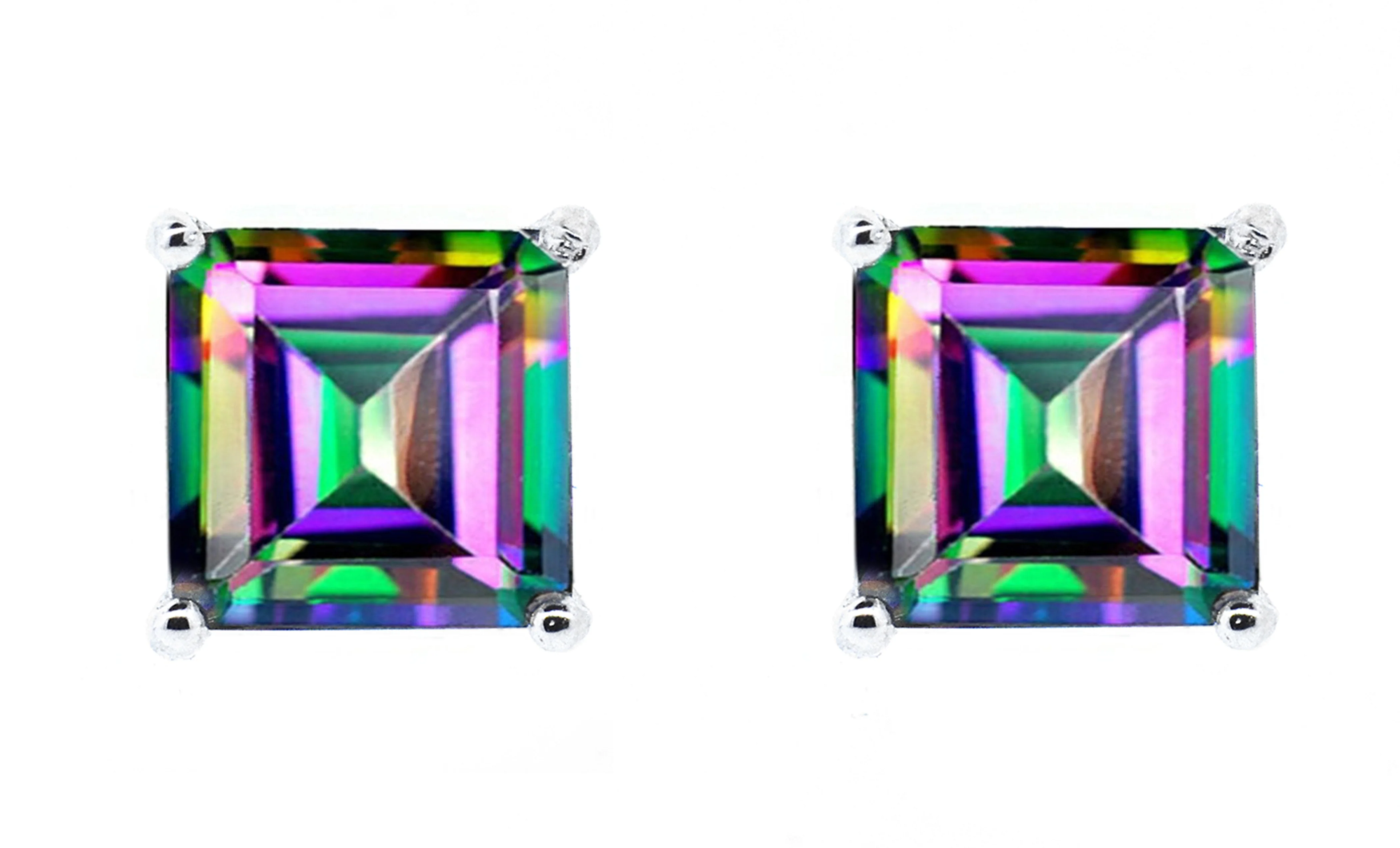 Magnolia 18k White Gold Plated Solitaire Stud Earrings with 1ct Simulated Diamond Crystals - Image 35