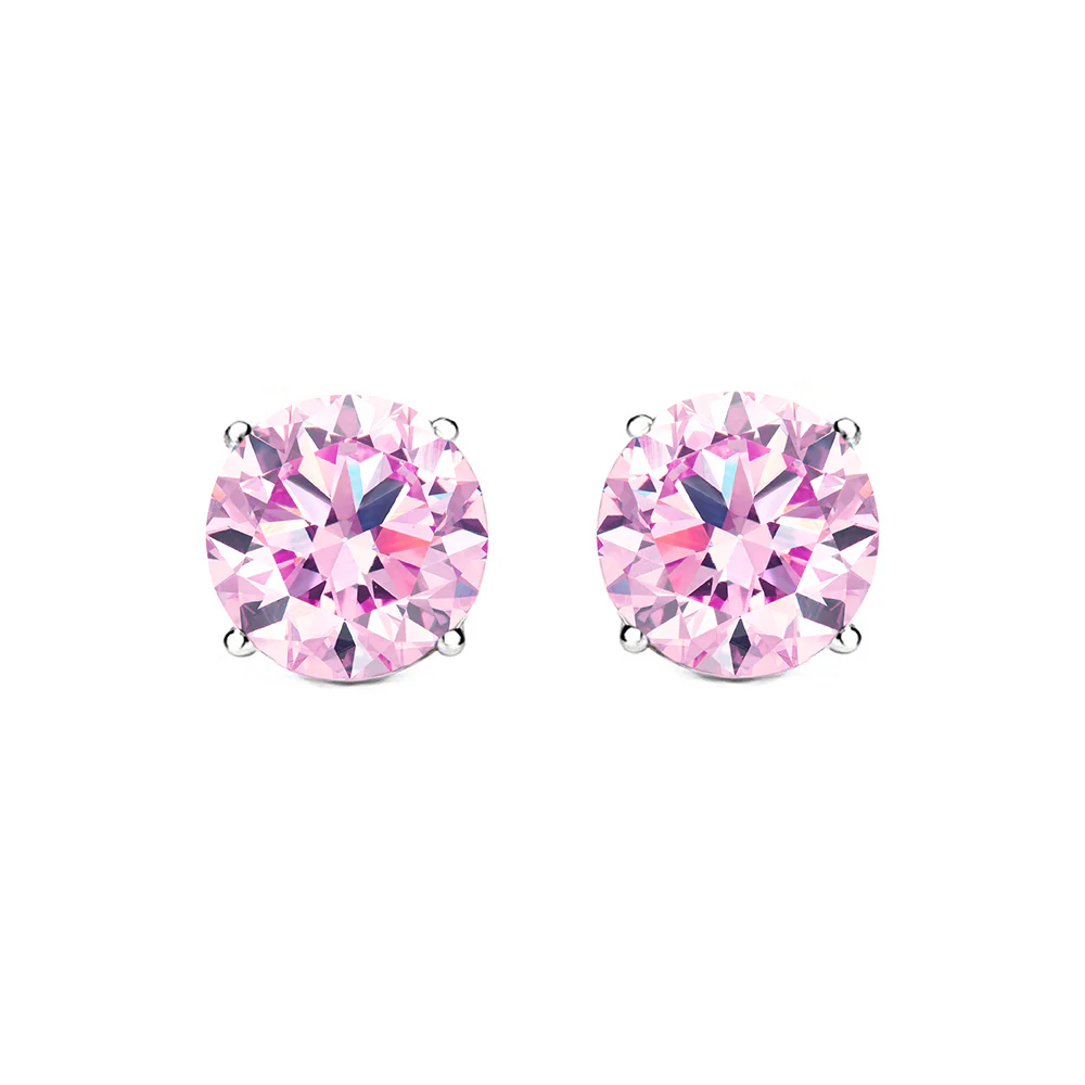 Magnolia 18k White Gold Plated Solitaire Stud Earrings with 1ct Simulated Diamond Crystals - Image 37