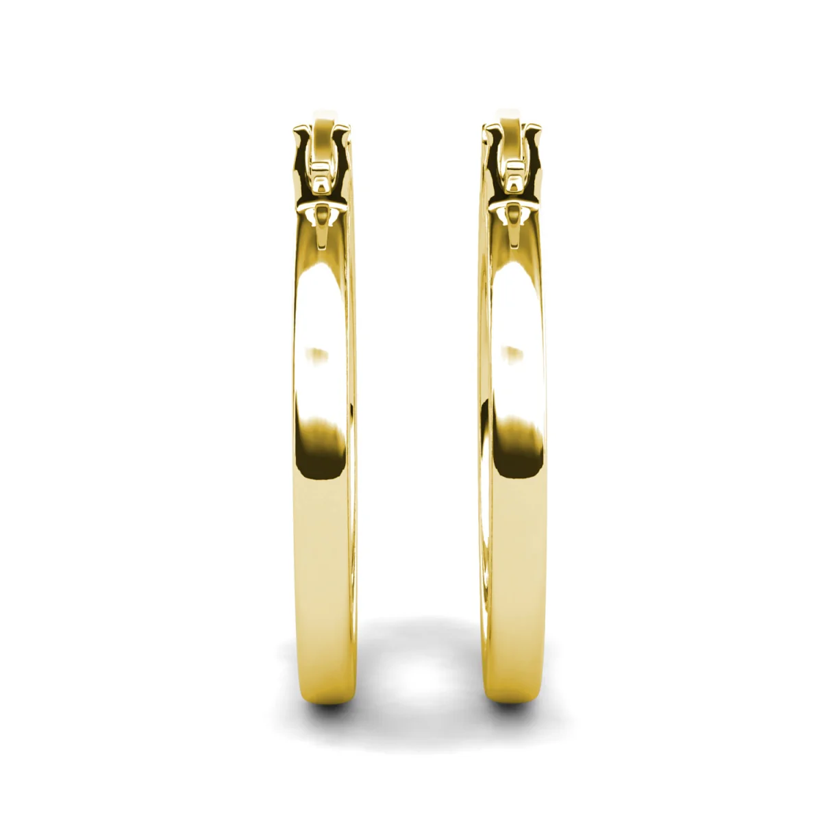 Margot 18k White Gold Plated 24mm Hoop Earrings with Simulated Diamond Crystals - Image 14