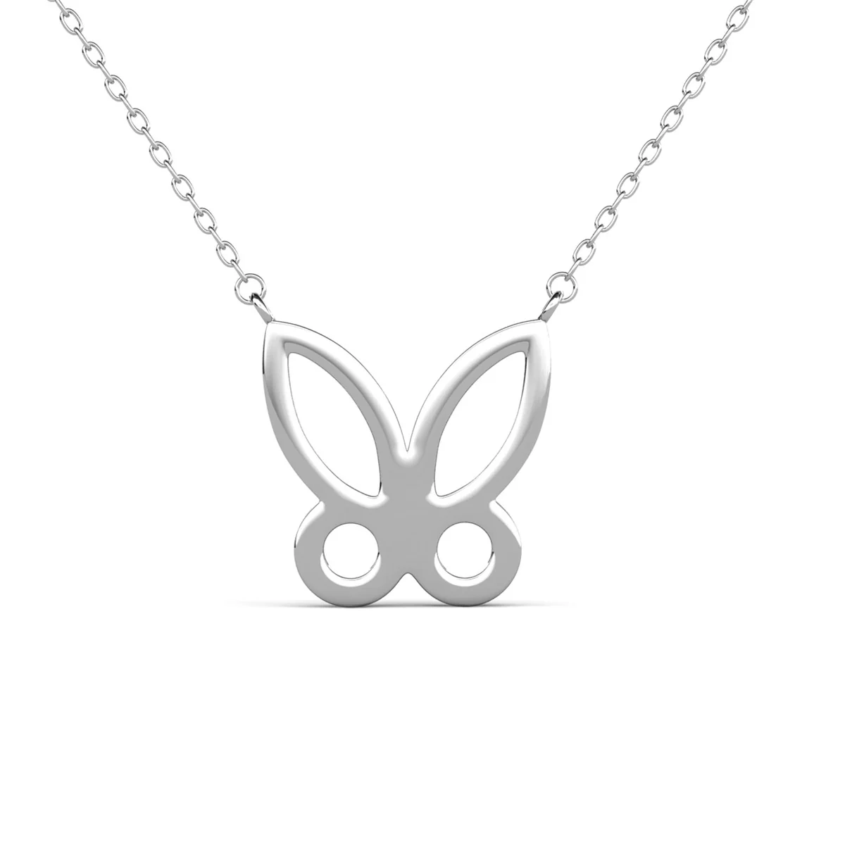 Maxine 18k White Gold Plated Butterfly Necklace with Swarovski Crystals — Fab Fav - Image 9