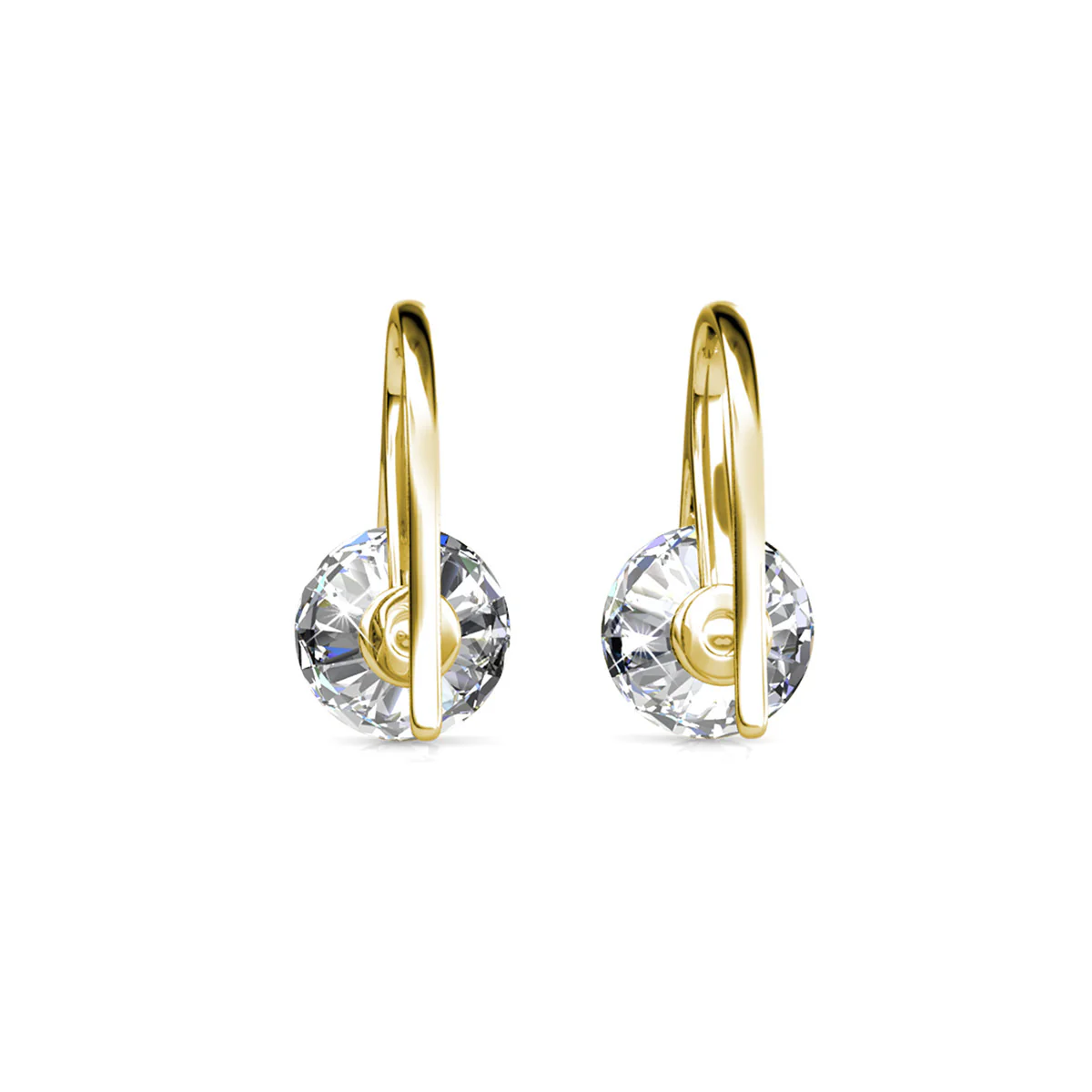 McKayla 18k White Gold Plated Drop Earrings with Swarovski Crystals - Image 22
