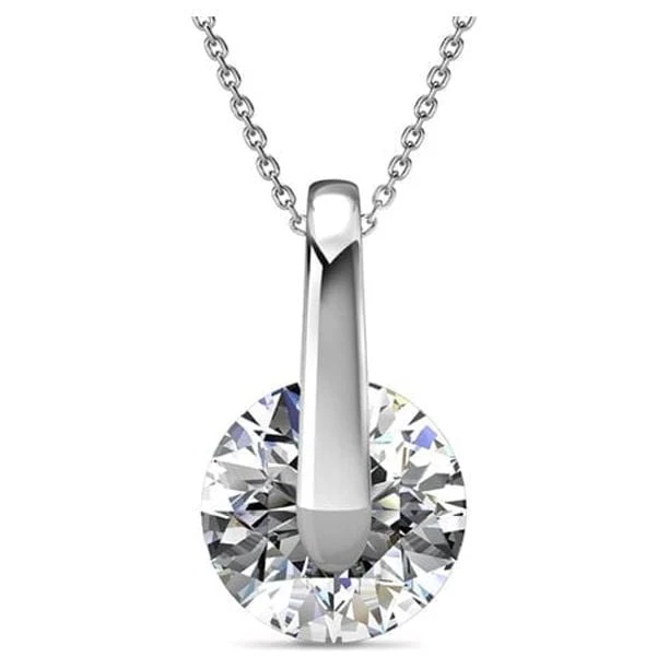 McKayla 18k White Gold Plated Necklace and Earrings Jewelry Set with Swarovski Crystals - Image 7