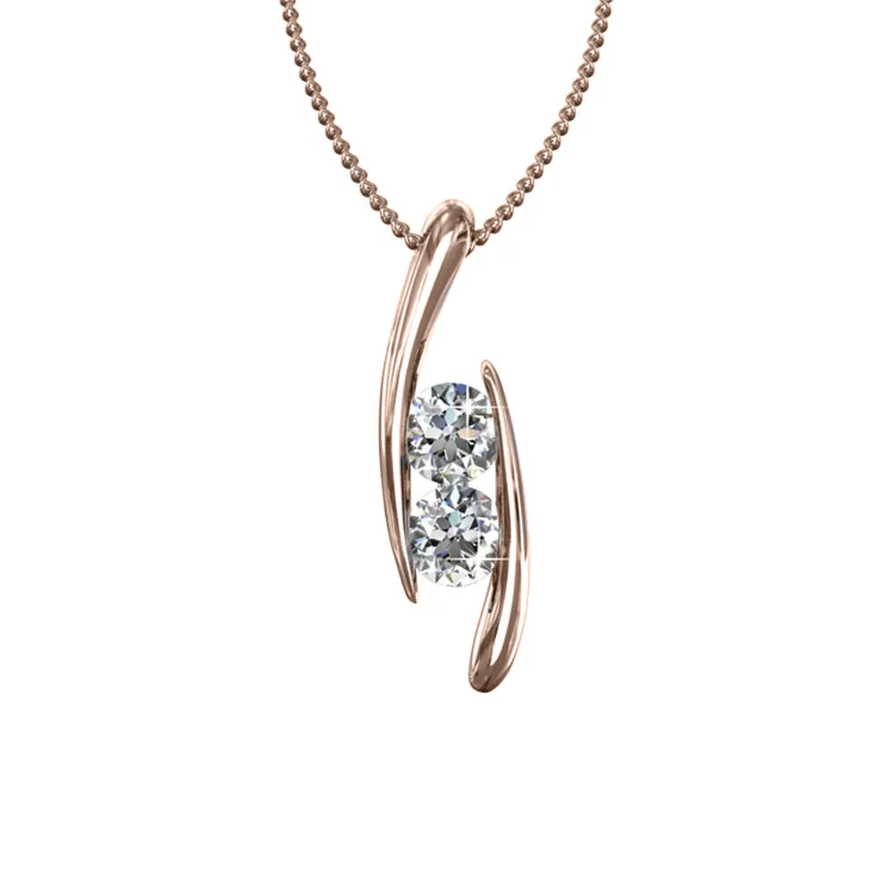 McKenna 18k White Gold Plated Pendant Necklace with Swarovski Crystals  — Final Sale - Image 11