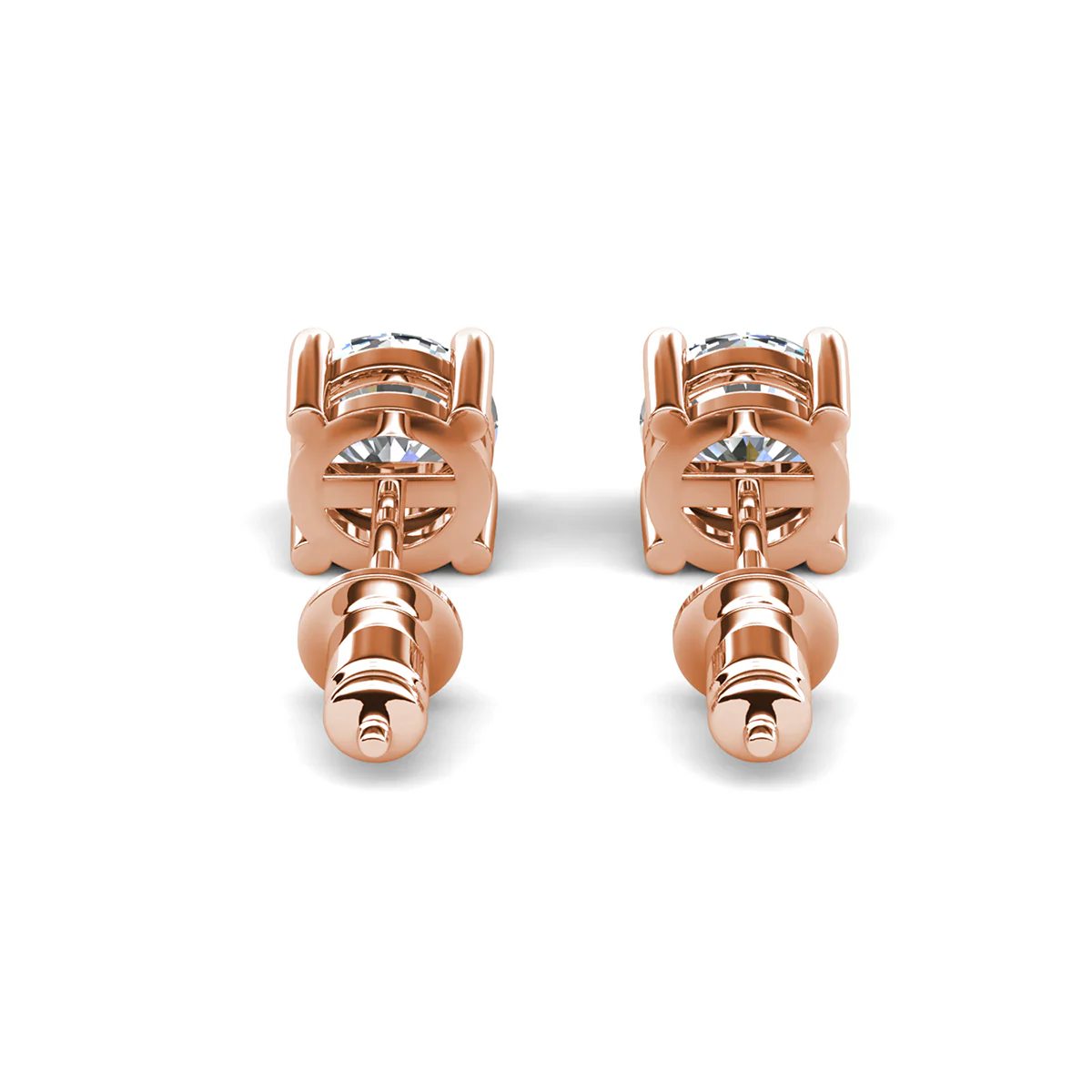 Mia 18k White Gold Plated Sterling Silver Stud Earrings with Simulated Diamond Crystals - Image 21