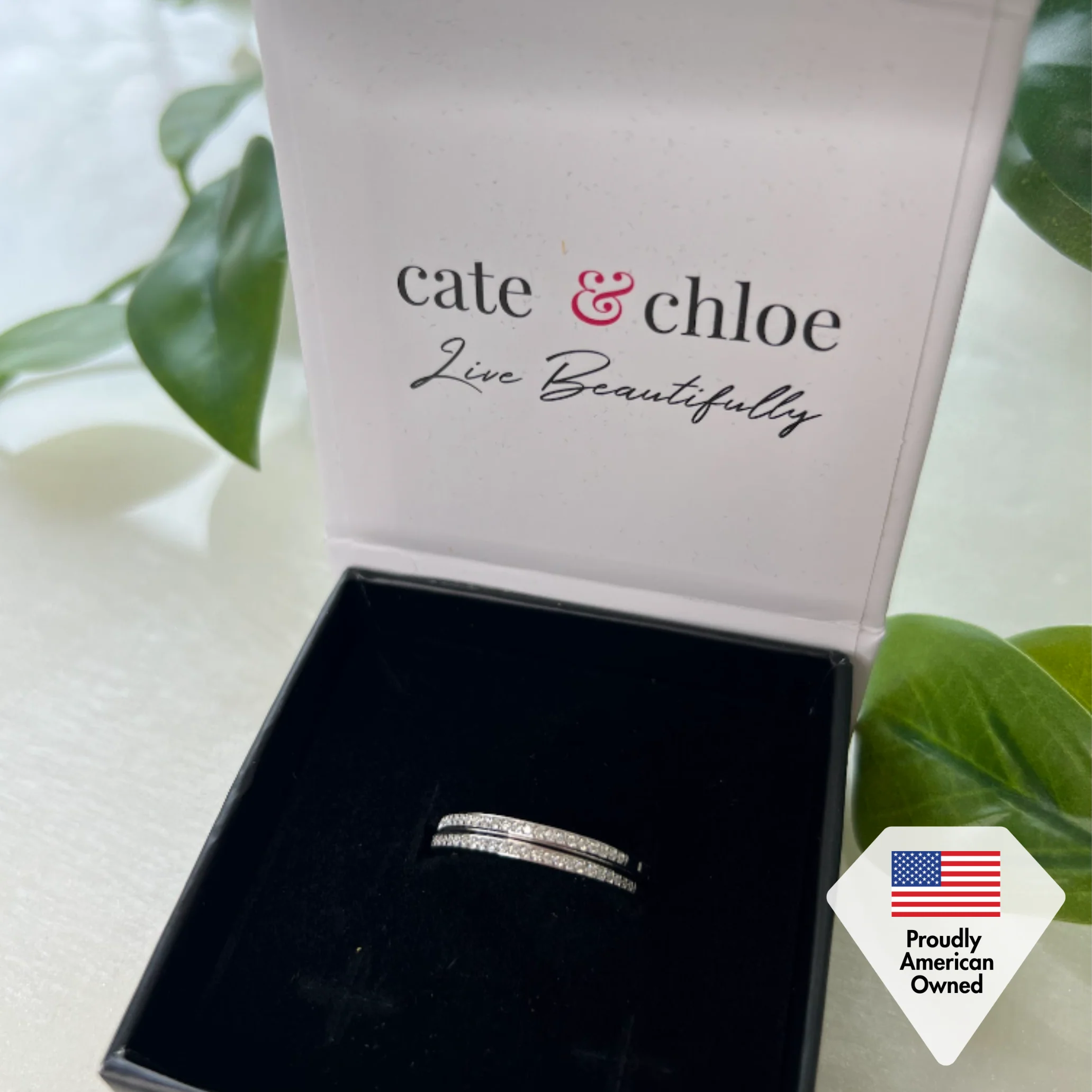 Moissanite by Cate & Chloe Delaney 18k White Gold Plated 25mm 925 Sterling Silver Stud Earrings 0.23tcw - Image 6