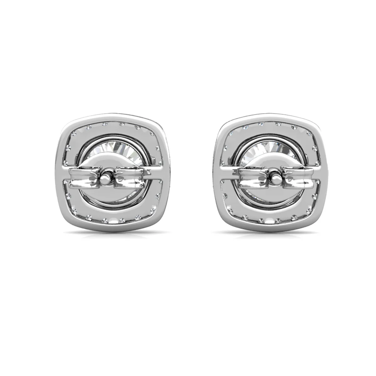 Moissanite by Cate & Chloe Hannah 18k Gold Plated 925 Sterling Silver Stud Earrings 1.16tcw - Image 8
