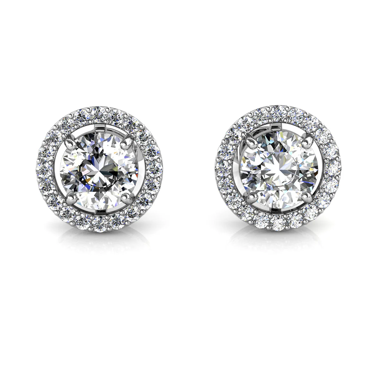 Moissanite by Cate & Chloe Kailani 18k Gold Plated 925 Sterling Silver Stud Earrings 1.18tcw - Image 9