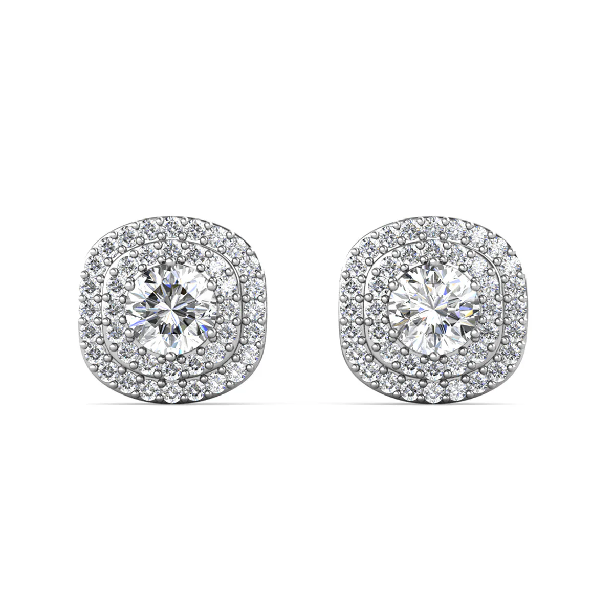 Moissanite by Cate & Chloe Lucy 18k Gold Plated 925 Sterling Silver Stud Earrings 1.0tcw - Image 10