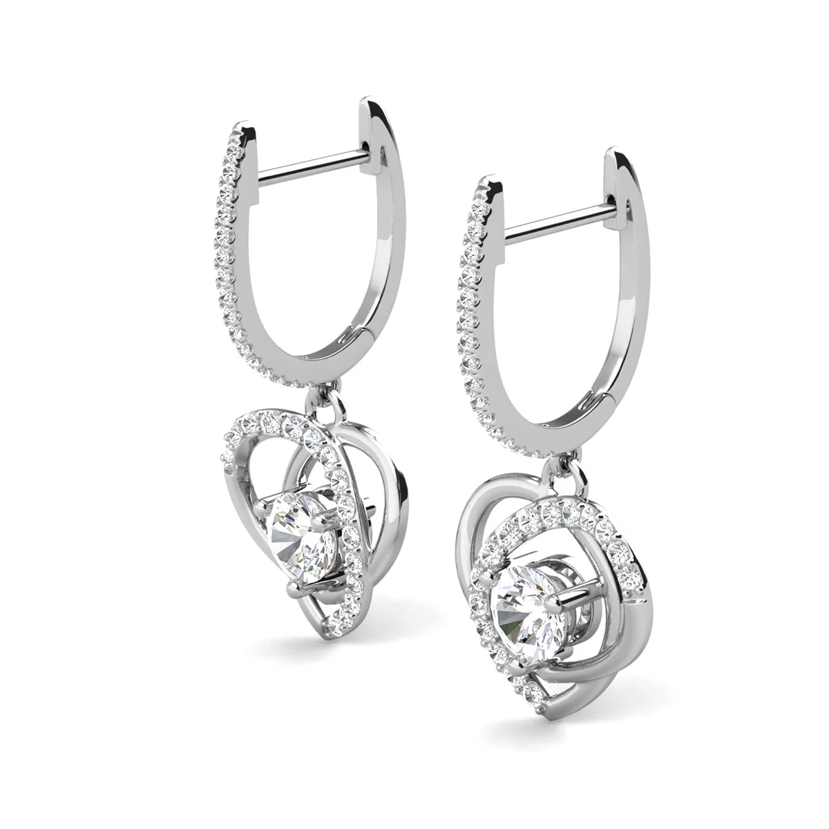 Moissanite by Cate & Chloe Naomi 18k Gold Plated 925 Sterling Silver Dangle Earrings 0.9tcw - Image 10