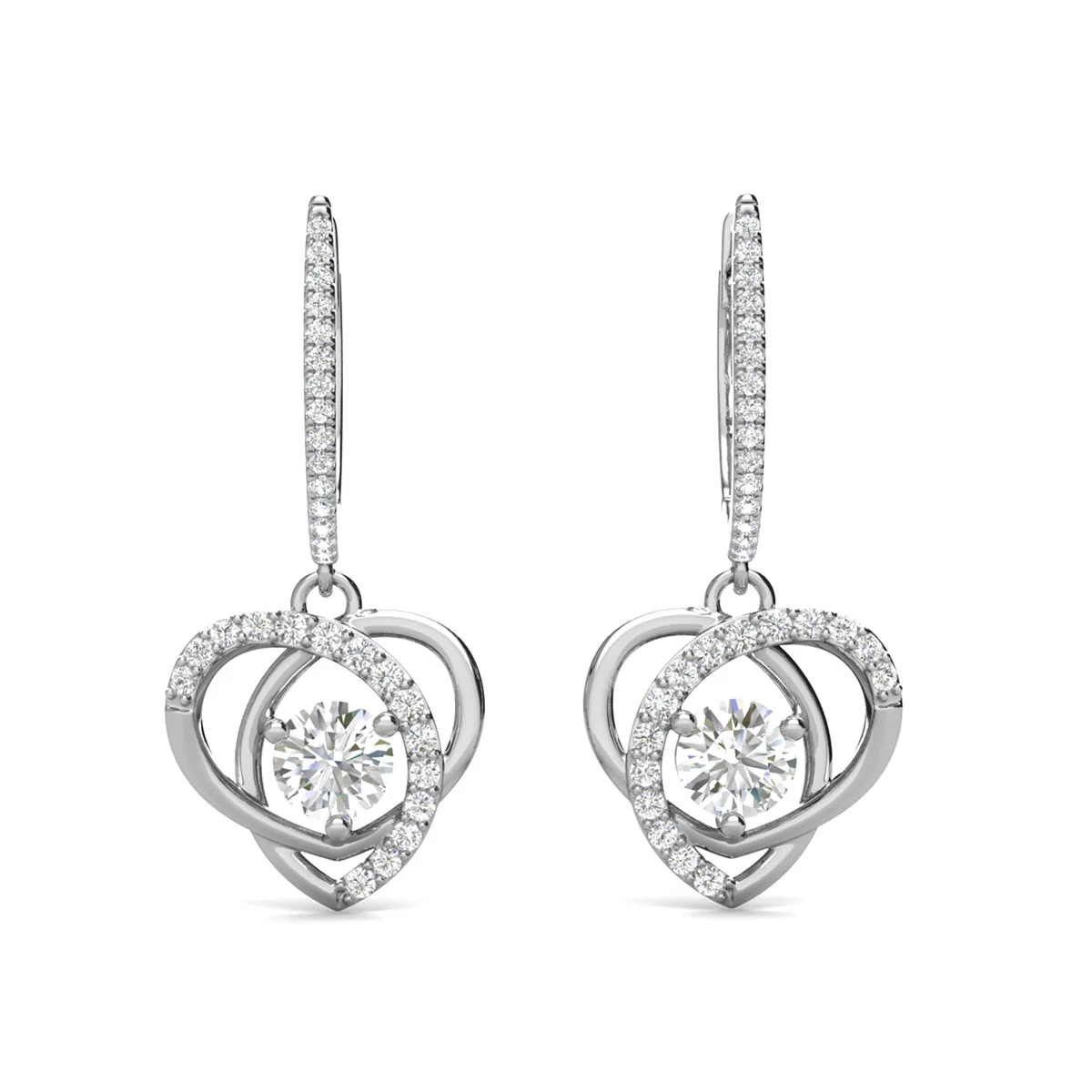 Moissanite by Cate & Chloe Naomi 18k Gold Plated 925 Sterling Silver Dangle Earrings 0.9tcw - Image 9